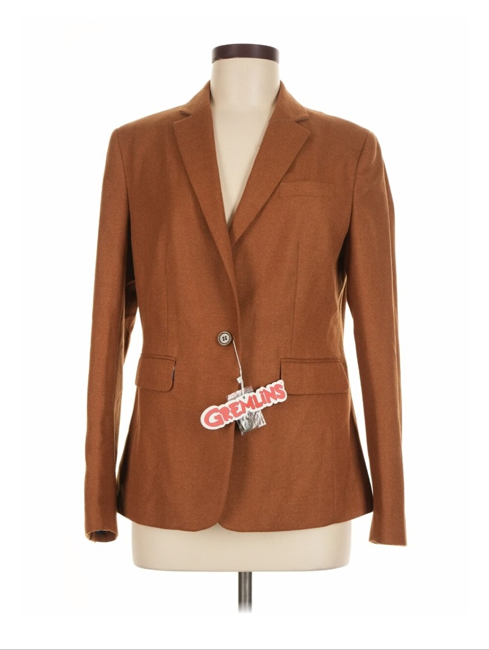 Fun-Wear Gremlins Gizmo Brown Blazer Jacket Size 6 Blue Character Lining Novelty